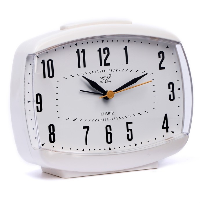 Часы настольные будильник, бесшумные, 14 х 5 см Часы настольные будильник, бесшумные, 14 х 5 см