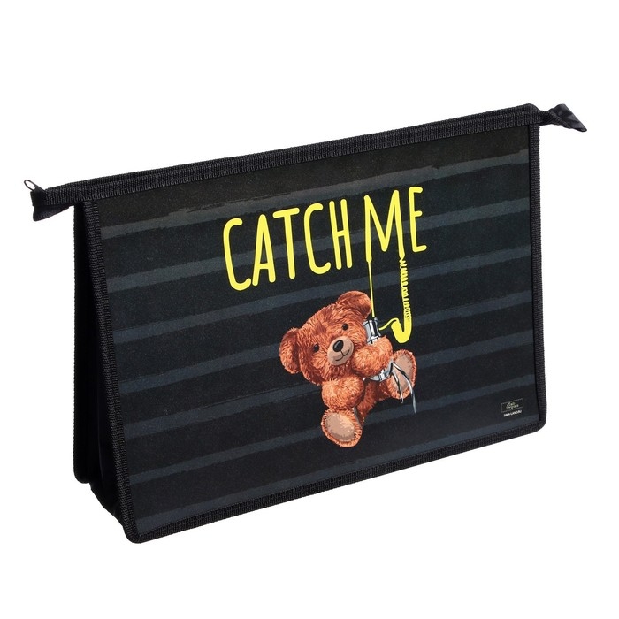 Папка для труда А4, 325 х 230 х 100 мм, молния сверху, пластиковая, ПТР-22  Папка для труда А4, 325 х 230 х 100 мм, молния сверху, пластиковая, ПТР-22 "Мишка"