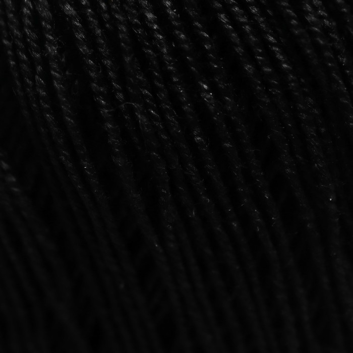 Пряжа "Цветное кружево" 100% мерсеризованный хлопок 465м/50гр (02-Черный)