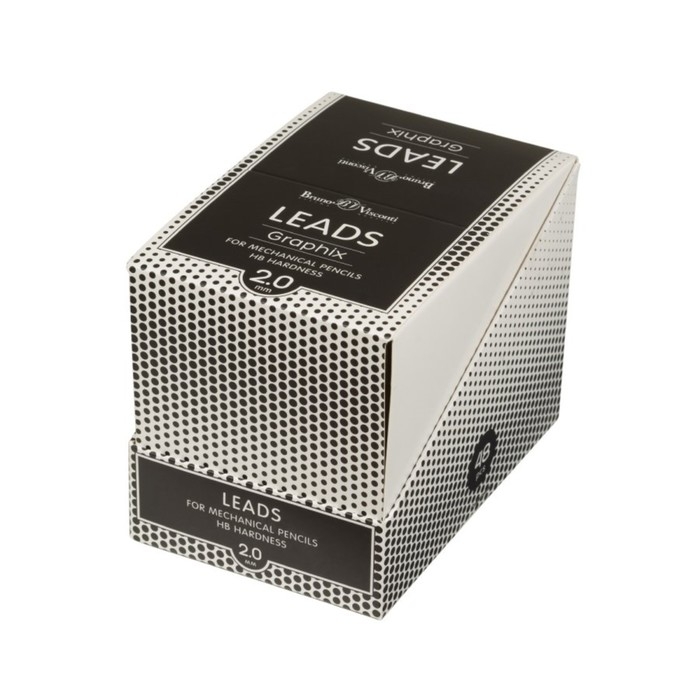 Грифели для механических карандашей BrunoVisconti GRAPHIX, 2.0 мм, НВ, 5 штук, в футляре Грифели для механических карандашей BrunoVisconti GRAPHIX, 2.0 мм, НВ, 5 штук, в футляре