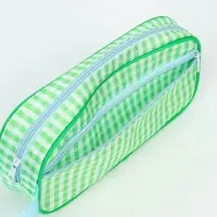 Пенал мягкий 2 отд. Объем 100*220*40 боковой карман, с ручкой "Зелёный"