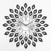 Часы настенные интерьерные &laquo;Завитки с листочками&raquo;, серия: Ажур, бесшумные, плавный ход, d=58 см, циферблат 22 см