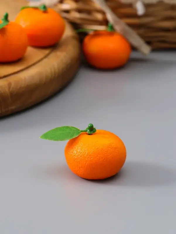 Муляж "Мандарин" (фасовка по 20 шт) 3,5 см, оранжевый