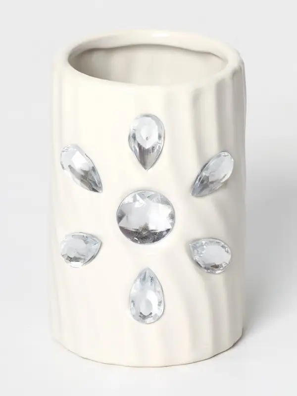 Аксессуары для ванной Доляна &laquo;Дерево&raquo;, 4 предмета, дозатор 300 мл, мыльница, 2 стакана, белые