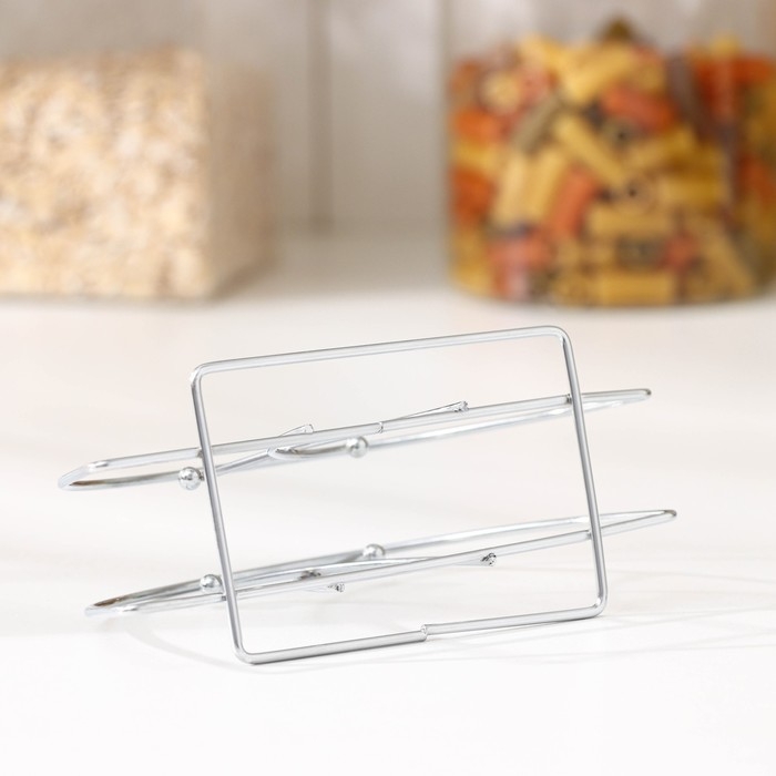 Салфетница Доляна «Меч», 13,5×6×7 см, цвет хром Салфетница Доляна «Меч», 13,5×6×7 см, цвет хром