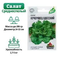 Семена Салат "Кучерявец Одесский" хрустящий, ц/п, 0,5 г серия ХИТ х3 Семена Салат "Кучерявец Одесский" хрустящий, ц/п, 0,5 г серия ХИТ х3