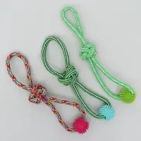 Игрушка канатная &laquo;Массажная&raquo;, с узлом, до 65 г, до 30 см, цвет МИКС