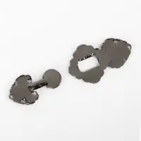 Декоративная застёжка, 6.3&times;2.8 см, цвет чёрный