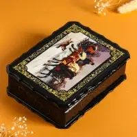 Шкатулка «Тройка»,  17×23×6 см, лаковая миниатюра Шкатулка «Тройка»,  17×23×6 см, лаковая миниатюра