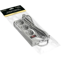 Сетевой фильтр ExeGate SP-3-3G 3р/3м, 10А/2,2кВт,серый(EX221180RUS)