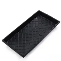Поддон для рассады, 55&times;30&times;5.6 см, пластик, чёрный, дно МИКС, Greengo
