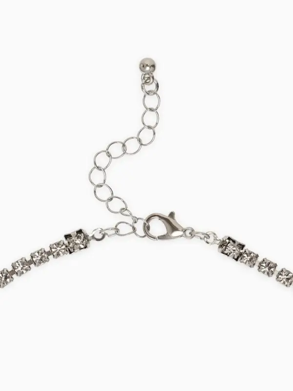 Цепочка на бедро бодичейн со стразами, цвет белый в серебре Цепочка на бедро бодичейн со стразами, цвет белый в серебре