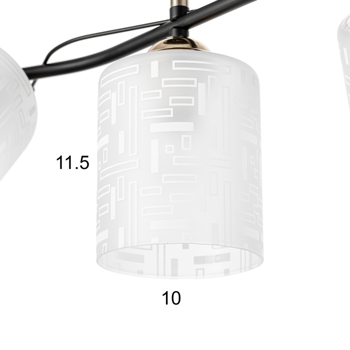 Люстра Люстра "Ассела" 3хЕ27 40Вт черно-золотой 52х20х27 см