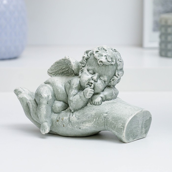 Фигура  Фигура "Ангелочек на ладони спит" состаренный, 16х10х8см