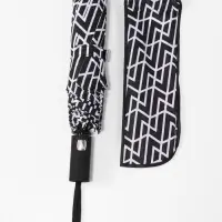 Зонт полуавтоматический &laquo;Узоры&raquo;, эпонж, 3 сложения, 8 спиц, R=49/55 см, d=98 см, МИКС