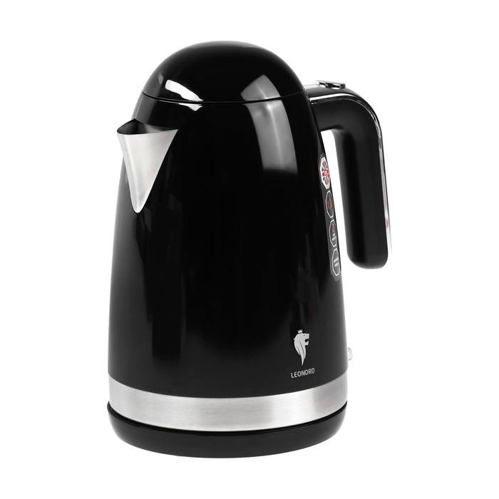 Чайник электрический Leonord LE-1515, пластик, колба металл, 1,7 л, 2200 Вт, чёрный Чайник электрический Leonord LE-1515, пластик, колба металл, 1,7 л, 2200 Вт, чёрный