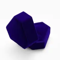 Футляр под кольца &laquo;Кристалл&raquo;, для серёг, бархатная, 6.5&times;6 см, синяя
