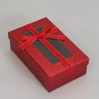 Набор подарочных коробок 3 в 1, прямоугольные с окном 23&times;16&times;9.5 21&times;14&times;8.0 19&times;12&times;6.5 см