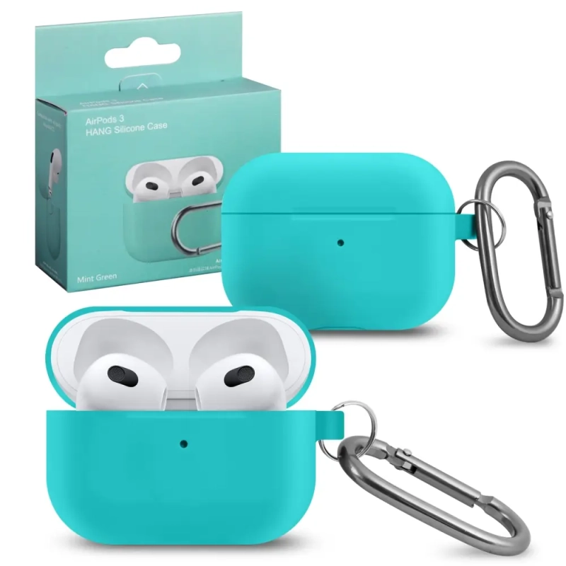 Чехол APods 3 Hang Silicon Case с карабином Mint Green Чехол APods 3 Hang Silicon Case с карабином Mint Green