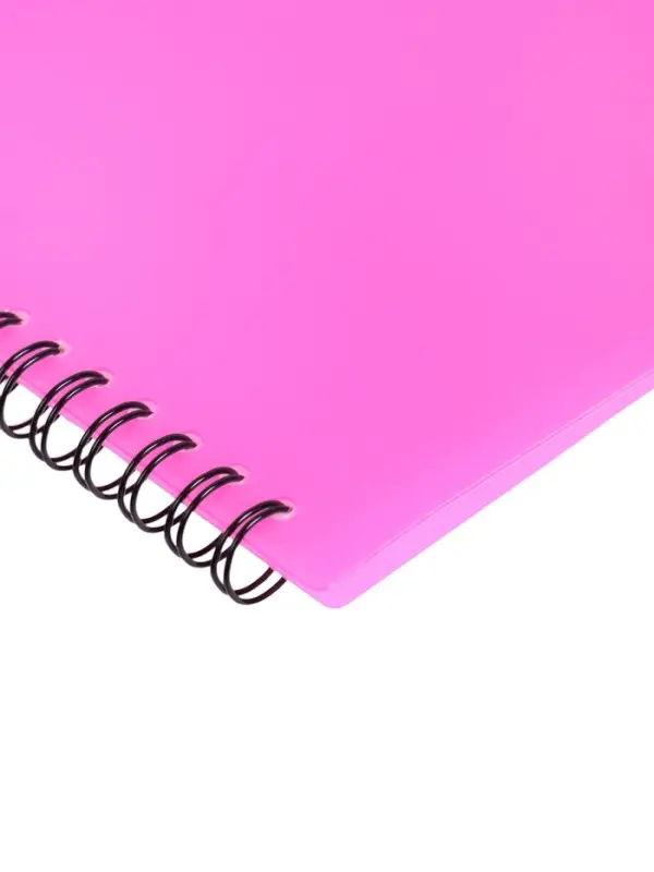 Папка с 20 вкладышами на спирали, А4, 600 мкм, ErichKrause Matt Neon, текстура &laquo;песок&raquo;, МИКС