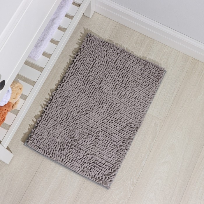 Коврик для дома Доляна «Букли длинные», 40×60 см, цвет серый Коврик для дома Доляна «Букли длинные», 40×60 см, цвет серый