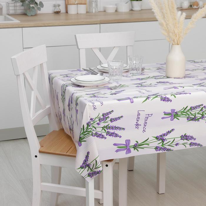 Клеёнка на стол Доляна «Лаванда», на тканевой основе, рулон 20 метров, ширина 137 см, общая толщина 0,22 мм Клеёнка на стол Доляна «Лаванда», на тканевой основе, рулон 20 метров, ширина 137 см, общая толщина 0,22 мм