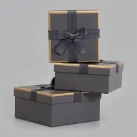 Набор подарочных коробок 3 в 1, 19&times;19&times;9.5 см, 17&times;17&times;8 см, 15&times;15&times;6.5 см
