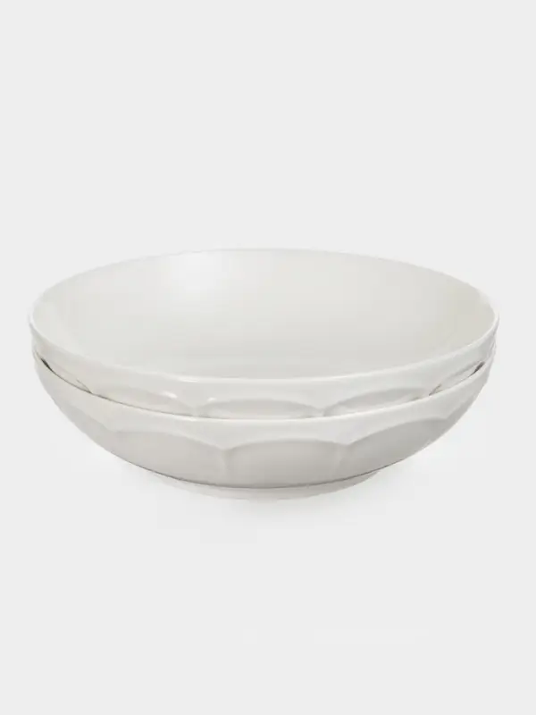 Тарелки глубокие WY Renessans, набор 2 шт., 850 мл, d=20 см, фарфор, белые