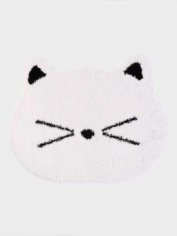 Коврик Доляна White Cat, 50.5×61 см, ворс 1.5 см, микрофибра, белый Коврик Доляна White Cat, 50.5×61 см, ворс 1.5 см, микрофибра, белый