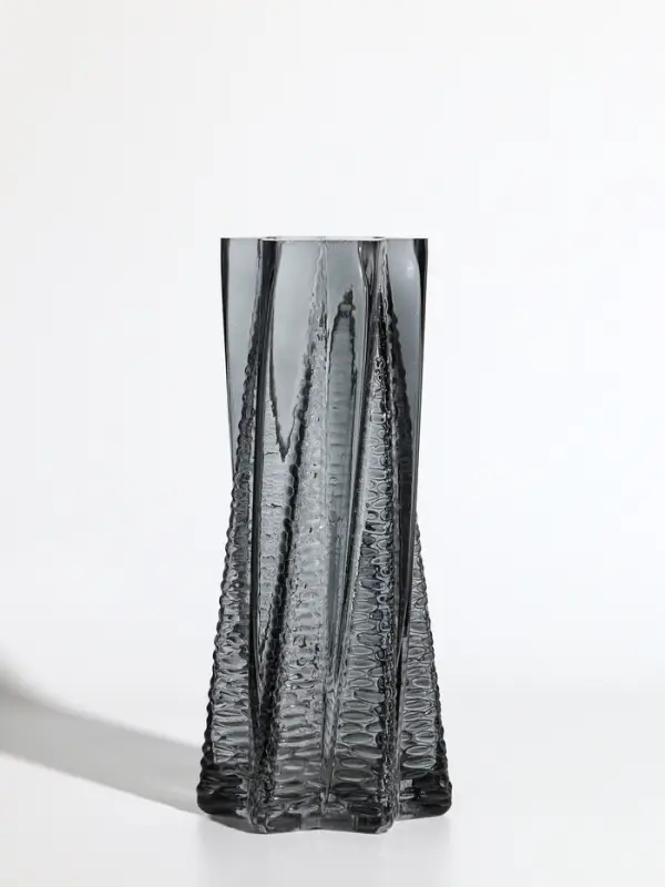 Ваза стекло настольная  Ваза стекло настольная "Флоранс" 25х11х9 см, серый