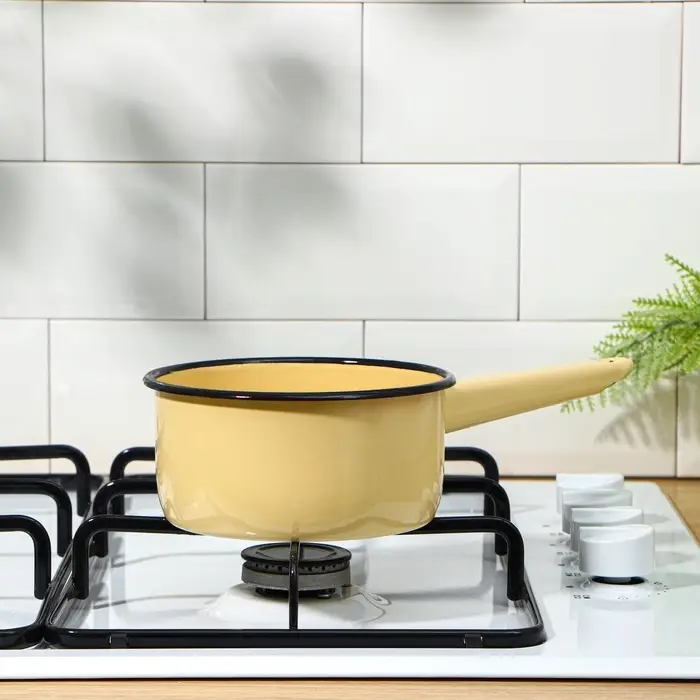 Ковш эмалированный, 1 л, МИКС