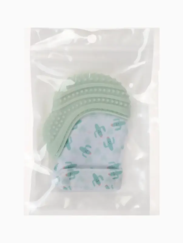 Прорезыватель на ручку для зубов &laquo;Кактусы&raquo;, светло-зеленый