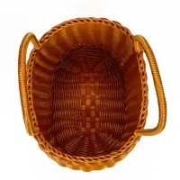 Корзина пластик 32 х 25 х 21 см, ручка17 см коричневый