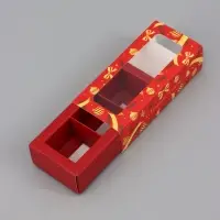 Коробка подарочная для 3 конфет &laquo;Красная&raquo;, 13.3&times;3.3&times;5.8 см