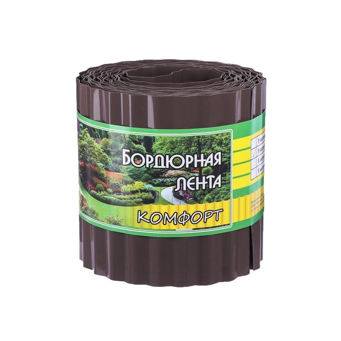 Лента бордюрная, 15 см × 9 м, толщина 0.6 мм, пластиковая, гофра, темно-коричневая, Greengo Лента бордюрная, 15 см × 9 м, толщина 0.6 мм, пластиковая, гофра, темно-коричневая, Greengo