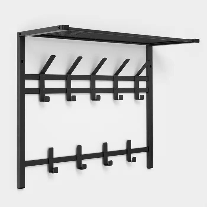 Вешалка с полкой 2-х ярусная &laquo;Торонто 22&raquo;, 67&times;27&times;58.5 см, графит