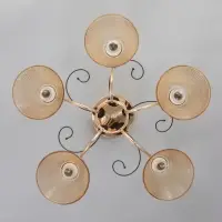 Люстра &laquo;Кольцо&raquo; 5&times;40 Вт Е27 золото 58&times;58&times;24 см