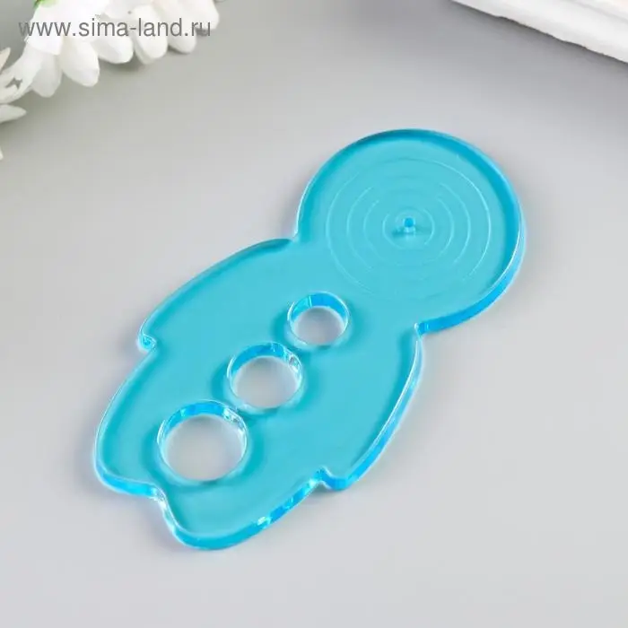 Линейка-шаблон для ровных завитков  Линейка-шаблон для ровных завитков "Человечек" МИКС 9,5х5 см