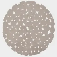 Коврик в раковину "Галька"  круглый d=29 см прозрачный, цвет серо-коричневый