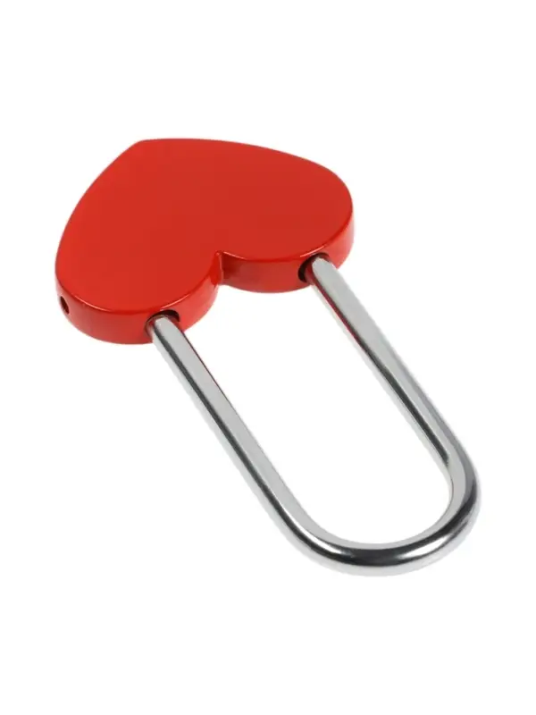 Замок навесной ТУНДРА Сердечко, сувенирный, цвет красный