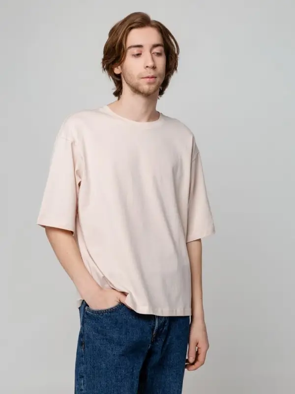 Футболка унисекс оверсайз Street Vibes, бежевая, размер XS/S Футболка унисекс оверсайз Street Vibes, бежевая, размер XS/S