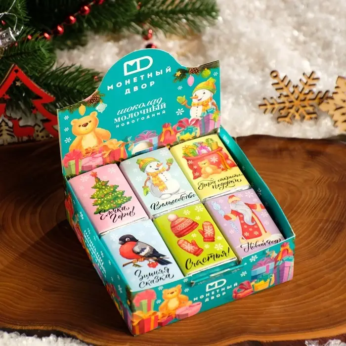 Шоколад молочный Шоколад молочный "Новогодний", 12 г