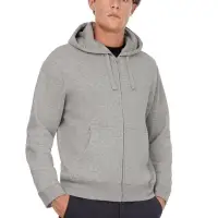 Толстовка мужская Hooded Full Zip серый меланж, размер XXL