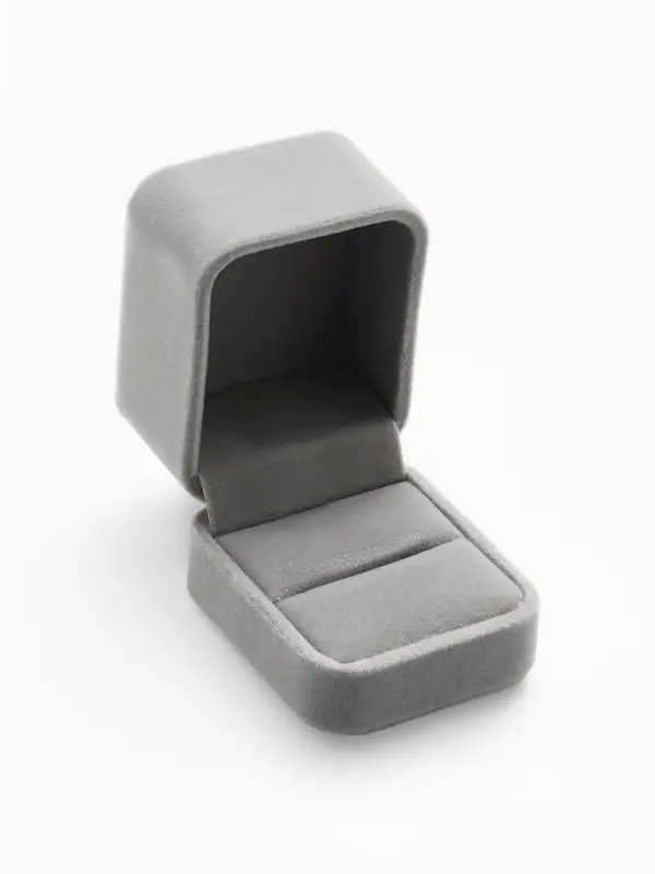 Футляр под кольцо, серьги &laquo;Геометрия&raquo;, бархатный, 5&times;5.5 см (&plusmn; 1 см), серо-розовый