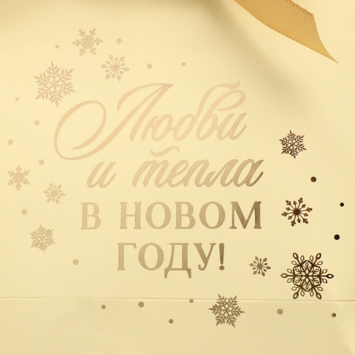 Пакет подарочный новогодний «Любви и тепла», 14 х 17 х 7 см Пакет подарочный новогодний «Любви и тепла», 14 х 17 х 7 см