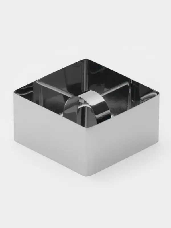 Форма для выкладки Доляна &laquo;Квадрат&raquo;, 8&times;8&times;4 см, с прессом, толщина 3 мм, нержавеющая сталь