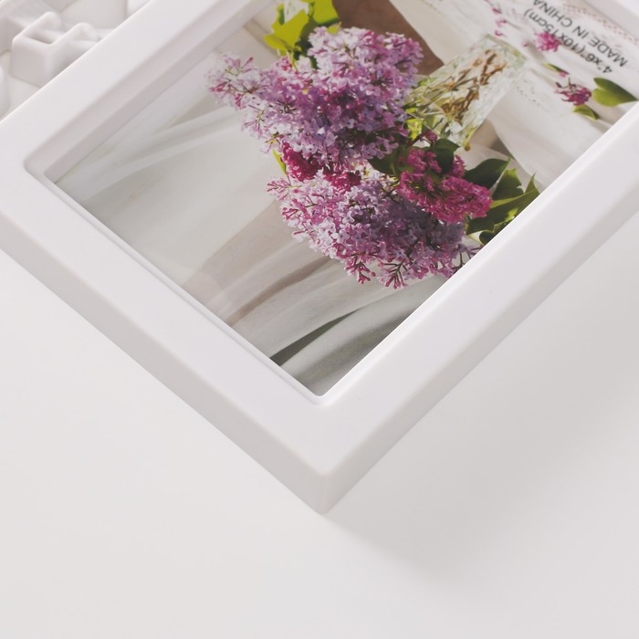 Фоторамка пластик на 2 фото 10х15 "Волшебство музыки" белая 30,5х2х23,5 см