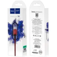 Кабель X14 USB Type-C 1M HOCO красный с черным
