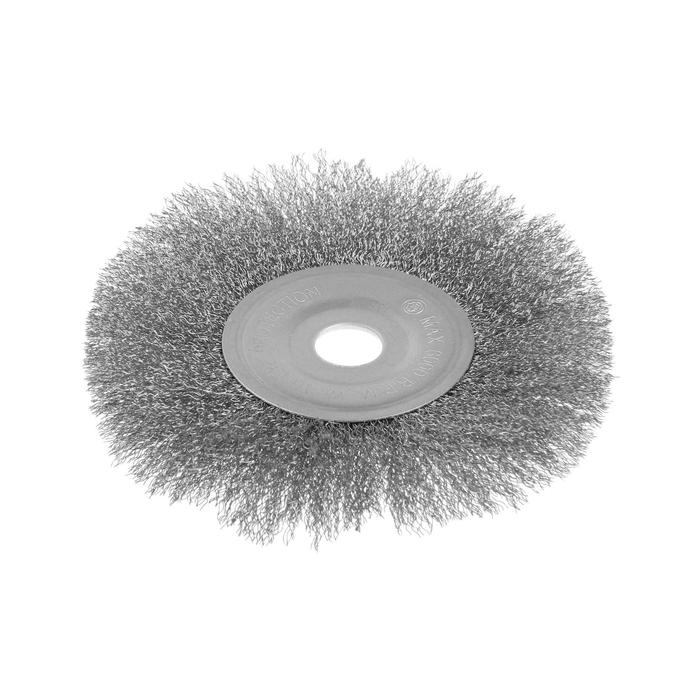 Щетка металлическая для УШМ ТУНДРА, плоская, посадка 22 мм, 175 мм