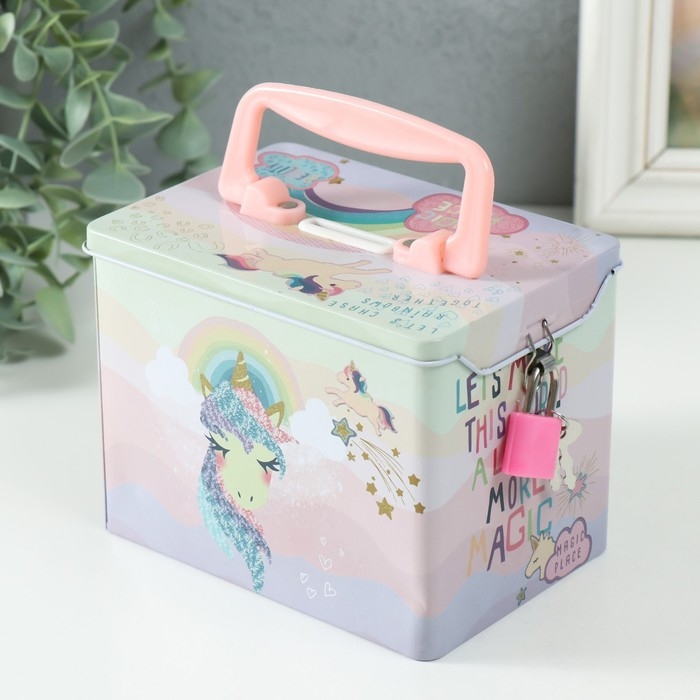 Копилка металл Копилка металл "Сказка" МИКС 13х10х9 см